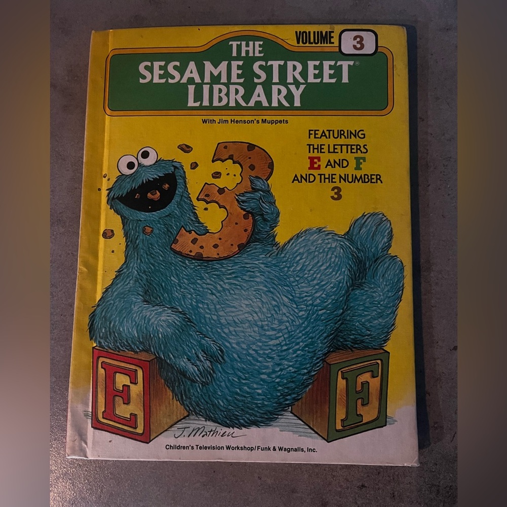 Sesame Street Library Book with Cookie Monster